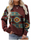 Women Autumn Winter Long-Sleeved Round Neck Ethnic Vintage Sweatshirt