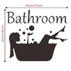 (Buy 1 Get 2) English Carved Bathroom Rules Bathroom Toilet Wall Decoration Stickers