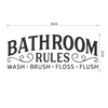 (Buy 1 Get 2) English Carved Bathroom Rules Bathroom Toilet Wall Decoration Stickers