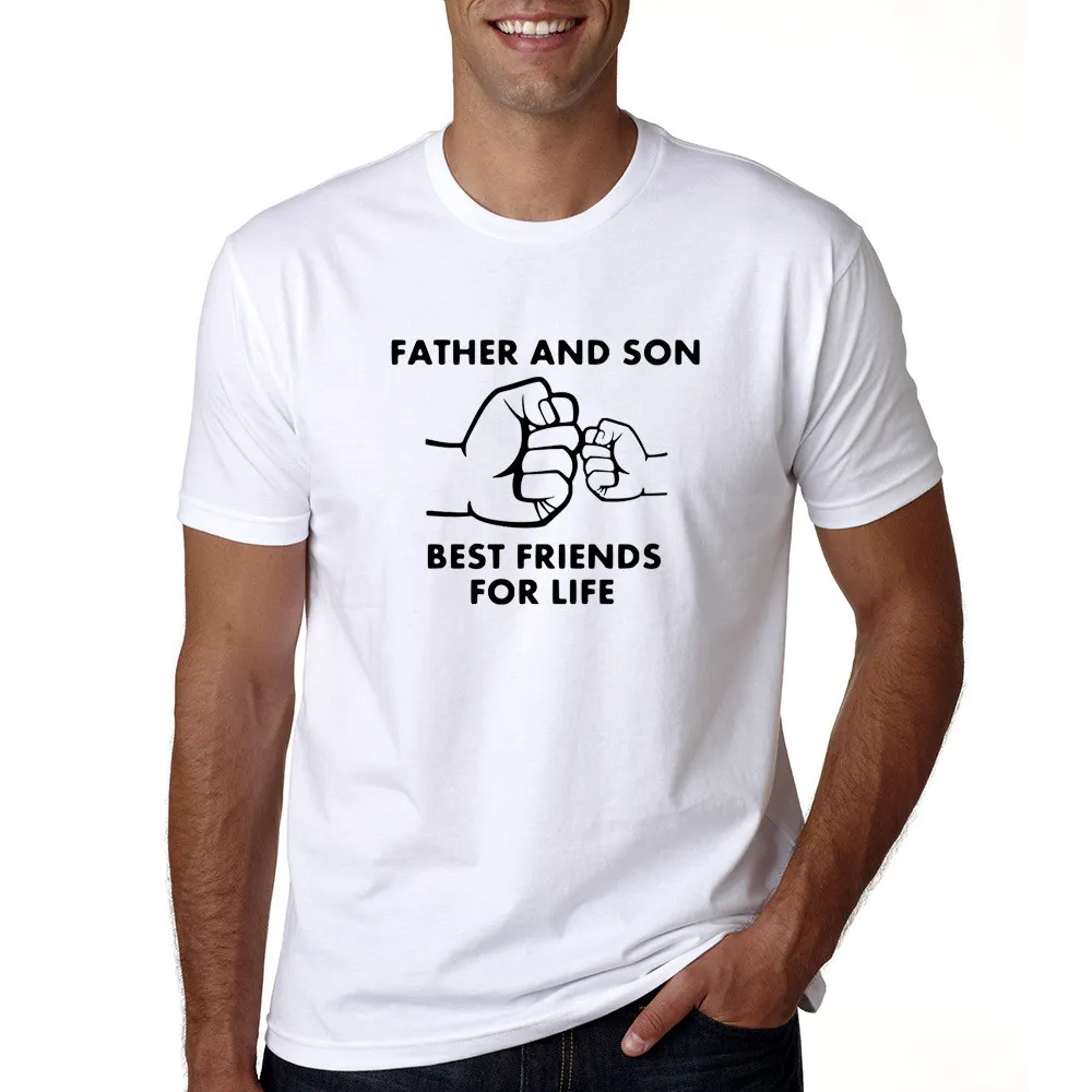 Father And Son Best Friend For Life Letter Print Parent-Child Top