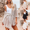 Summer Hollow Out Knitted Blouse Crochet Chiffon Swimsuit Cover Up