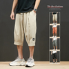 Men Casual Solid Color Drawstring Large Size Loose Shorts