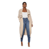 Women'S Casual Solid Color Long Sleeve Knitted Cardigan Overcoat