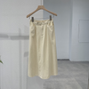 Women Fashion Elegant Mid-Length Solid Color Pocket Office Chic Skirt