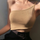 Solid Color Casual One Shoulder Strap Cropped Top