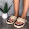 Women Fashion Casual Plus Size Thick-Soled Round Toe Thong Slippers