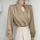 Women Fashion Elegant Solid Color Pointed Collar Long Sleeve Cut Out Shirt Blouse
