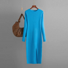 (Buy 1 Get 1) Women Basic Autumn And Winter Casual Solid Color Long Sleeve Knitted Dress