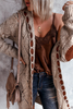 Casual Women Vintage Long-Sleeved Mid-Length Knitted Sweater Coat Cardigan