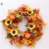 Pumpkin Maple Leaf Decoration Christmas Wall Hanging Wreath