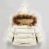 Girls Winter Woolen Collar Thickening Hooded Coat