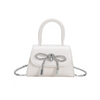 Kids Girls Fashion Sweet Cute Solid Color Bow Mini Flap Square Chain Handle Crossbody Bag