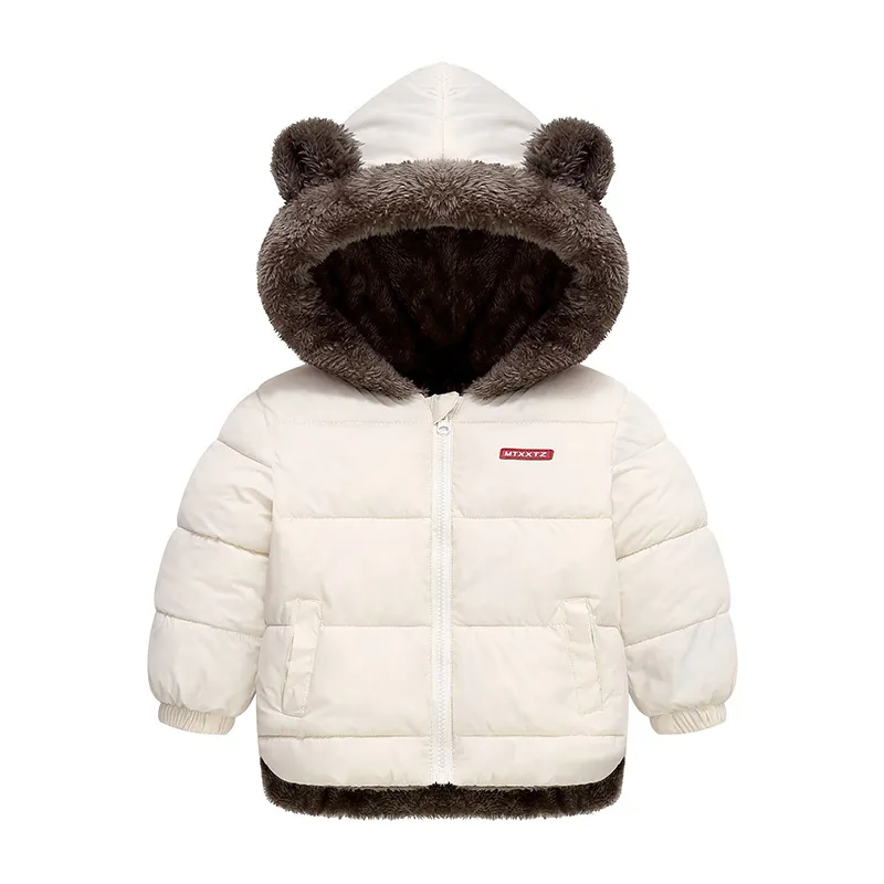 Kids Toddler Girls Boys Autumn Winter Fashion Casual Cute Solid Color Woollining Padded Coat