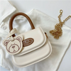 Children Kids Baby Fashion Girls Cartoon Bear Chain Mini Pu Leather Crossbody Shoulder Handle Bag