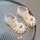 Children Kids Baby Fashion Girls Soft Bottom Hollow Heart Velcro Sandals Shoes