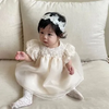 (Buy 1 Get 1) Kids Baby Girls Cute Solid Color Mesh Flowers Soft Skin-Friendly Princess Dress