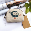 Kids Cartoon Printing Cotton And Linen Key Ring Coin Purse Coin Bag