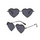 Girls Fashion Heart Shape Flower Decoration Sunglasses