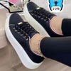 Women Fashion Plus Size Casual Solid Color Round-Toe Thick-Soled Sneakers