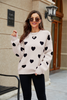 Winter Valentine'S Day Love Heart Print Pullover Women Knitted Sweater