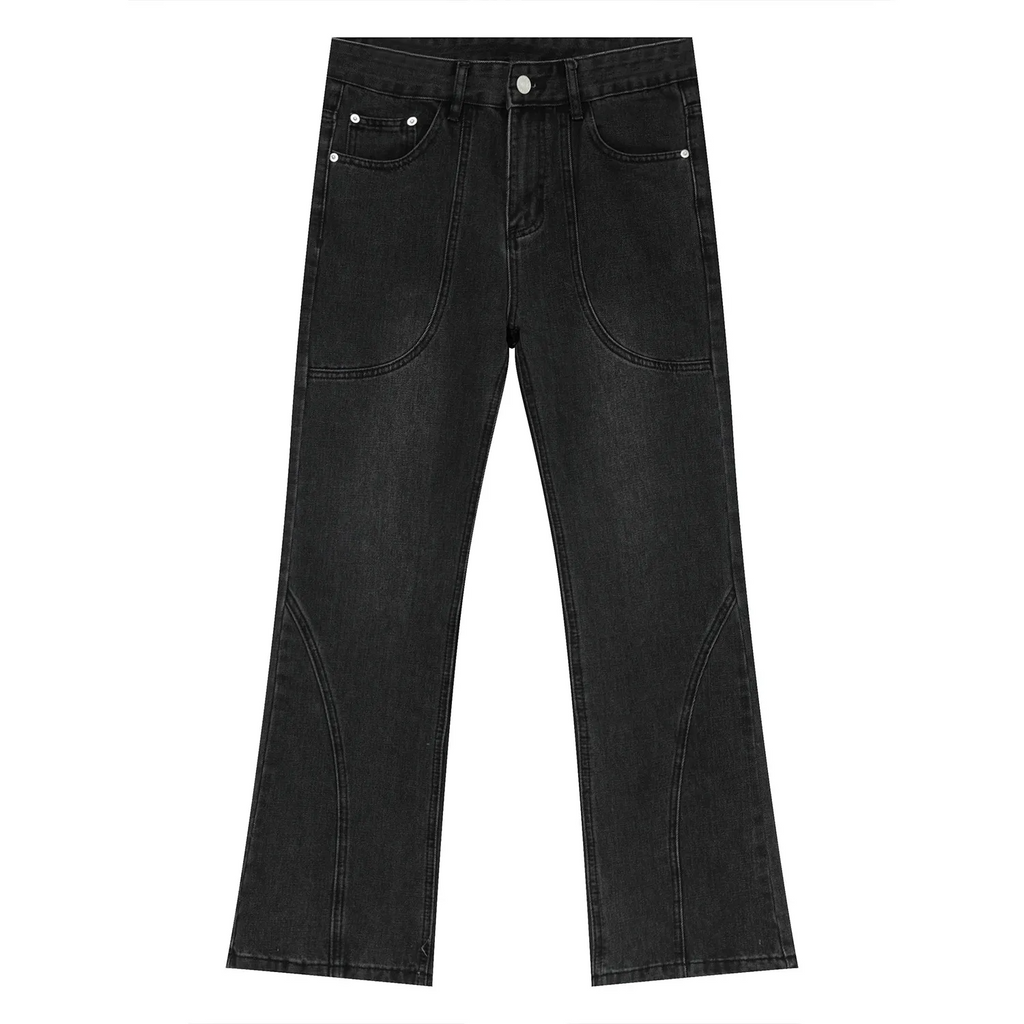 Men'S Casual Straight Flare Design Jeans