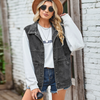 Women Loose Casual Lapel Sleeveless Denim Coat