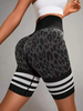 (Buy 1 Get 1) Women Fashion Casual High Waist Hip Stripe Yoga Sports Shorts