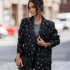 Women Fashion Bee Zebra Print Blazer Coat