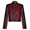 Women Motorcycle Street Contrast PU Jacket