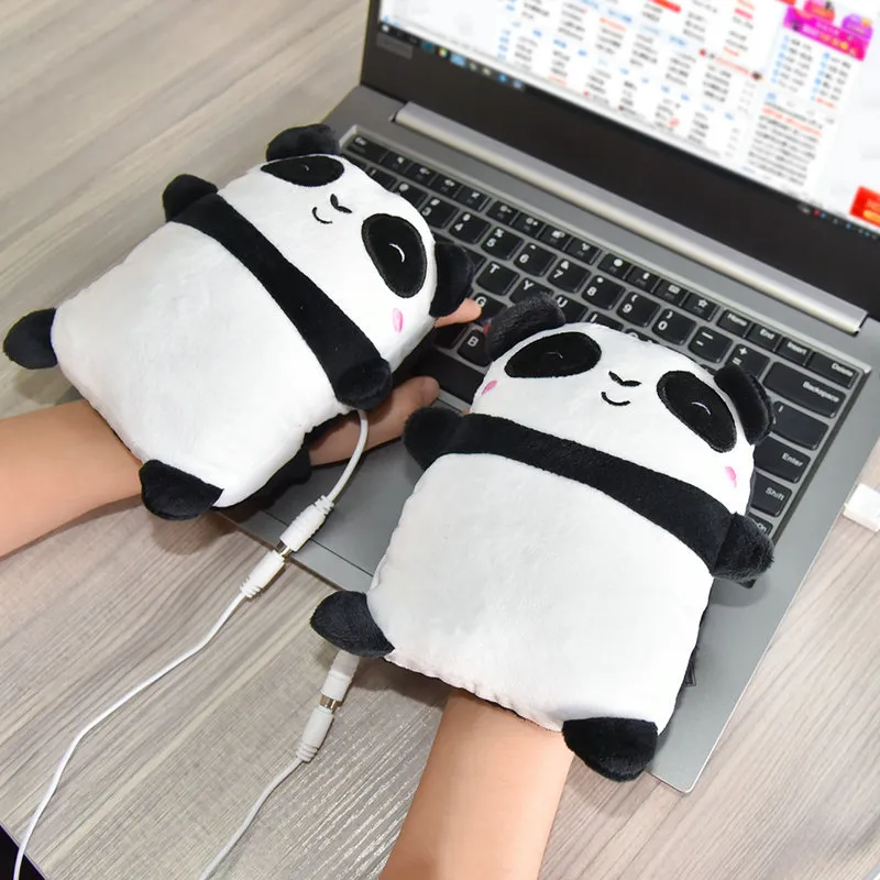 Autumn And Winter Half Finger USB Electirc Heating Gloves