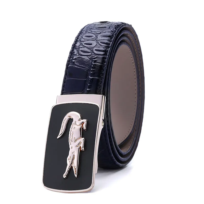 Men Fashion Elegant Crocodile Pattern Belt