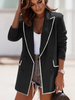 Women Fashion Casual Long Sleeve Double-Breasted Blazer Coat