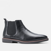 Men Vintage Round Toe Business Style PU Chelsea Ankle Boots