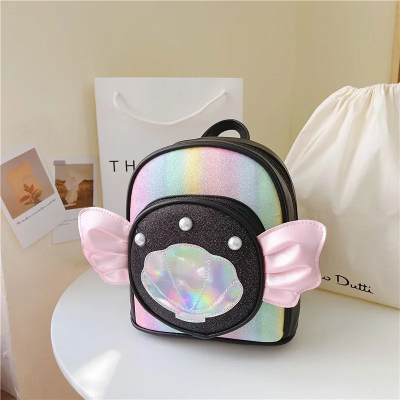 Children Kids Baby Fashion Girls Cartoon Laser Shell Casual Backpack