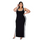 Women Casual Summer Plus Size Color Contrast Side-Slit Stripe Maxi Dress