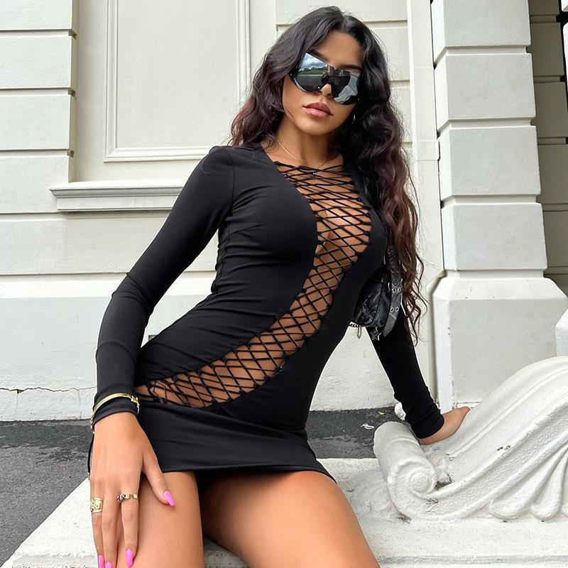 Women'S Sexy Hollow Lace Cutout Dress