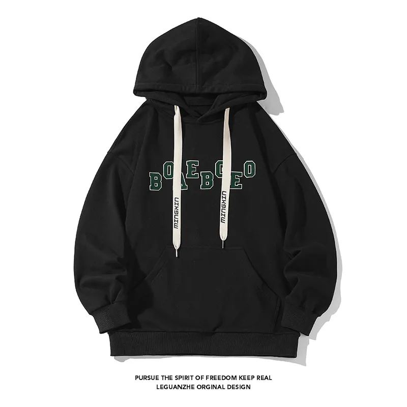 Men'S Fashion Letter Print Hooded Long Sleeve Hoodies