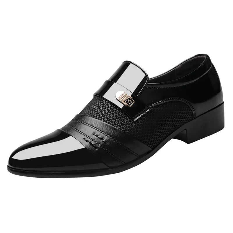 Men Fashion Large Size Simple Pu Leather Shoes