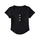 Women Edgy Y2k Tight Curved Hem Short-Sleeved Solid Rib-Knit T-Shirt Crop Top