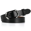 (Buy 1 Get 1) Women Fashion Casual Versatile Solid Color Square Pin Buckle Split-Leather Thin Belt