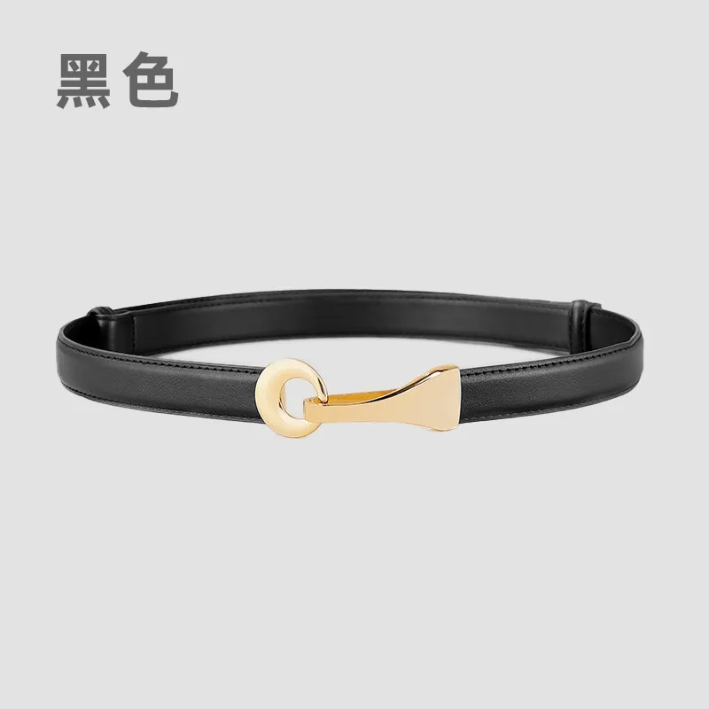 Women'S Fashion Casual Personality Alloy Buckle Leather Belt