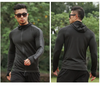 Men Casual Hooded Loose Long-Sleeved Sports Jacket