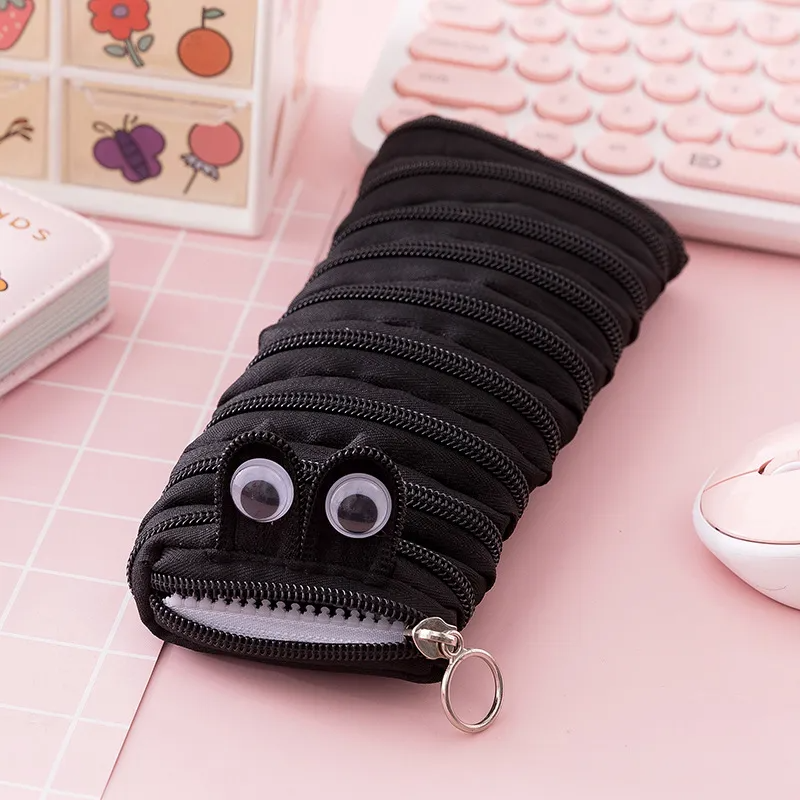 (Buy 1 Get 2) Love Caterpillar Monster Zipper Pencil Coin Purse