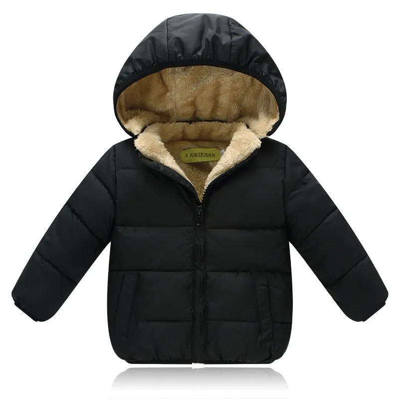 Baby  Hooded Plus Velvet Thickening Jacket