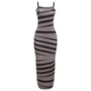 Women'S Fashion Sexy Color Blocking Printing Sling Hip Wrap Dress