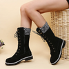 Women Fashion Round Toe Platform Mid-Calf Boots