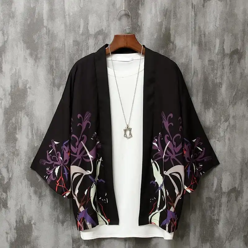 Men Loose Painting Pattern Kimono