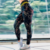 Marble Print Breathable Slim Fit Yoga Sports Leggings Pants