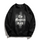 Men Fashion Round Neck Long Sleeve Letter Printing Loose Sweatshirt