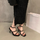 Women Fashion Sexy Simple Strap Square Toe Heeled Sandals